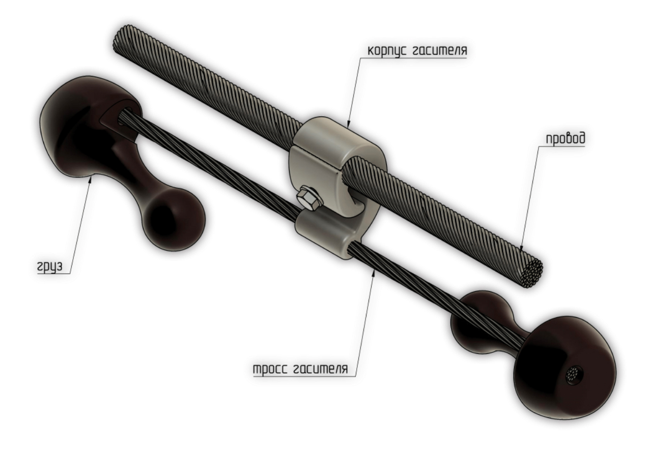 Гаситель вибрации ССД ГВ с корпусом из экструдированного профиля